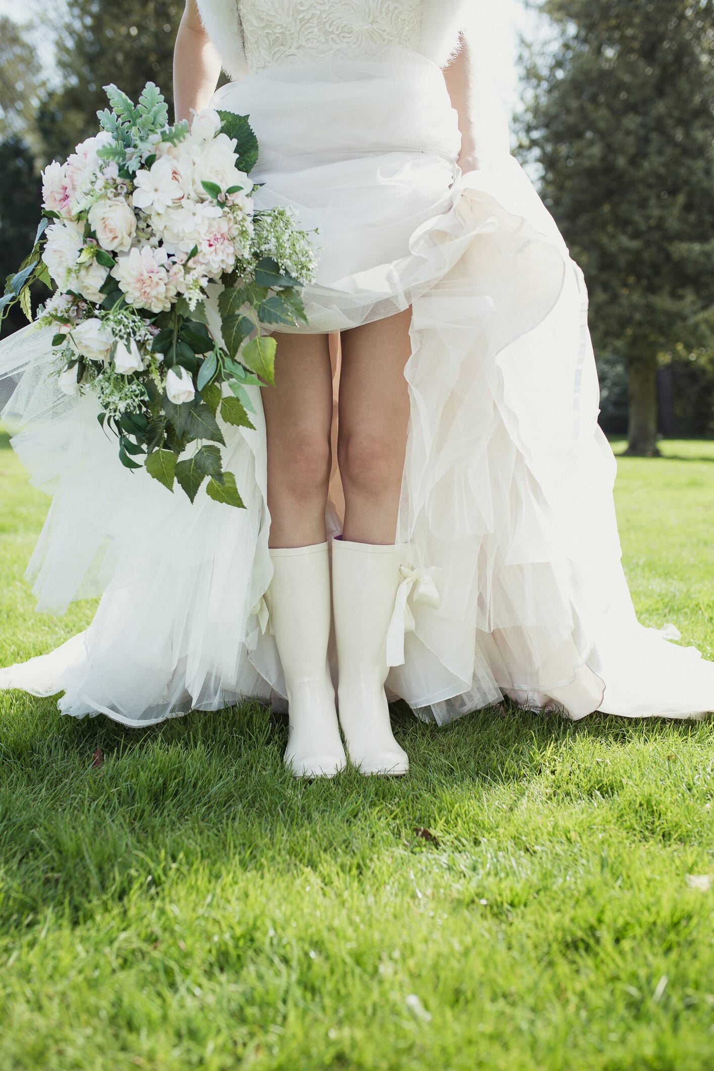 Bride with wellies
