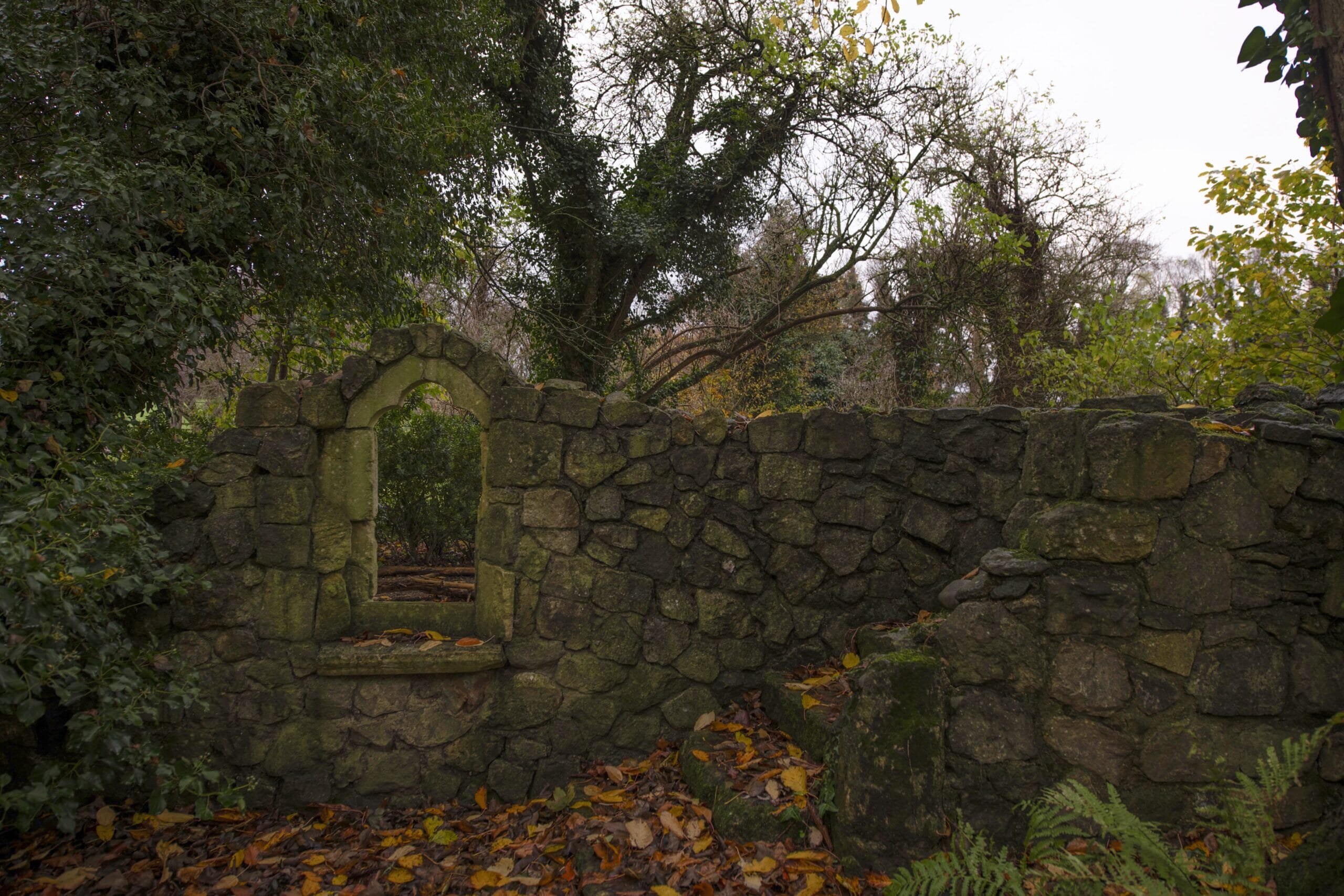 Autumn walled garden